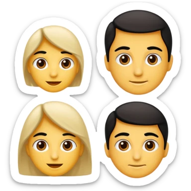 Saçı uzun ve arkadan bağlı olan bir erkek çiz sticker