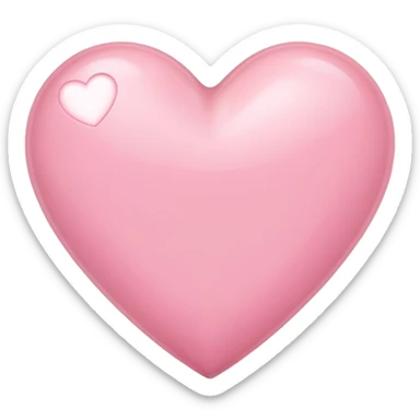 light pink heart sticker