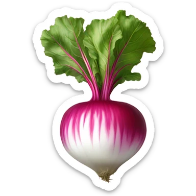 toon pink and white beet sticker