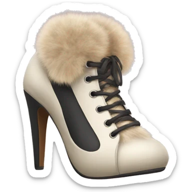 Shoes with fur in them sticker