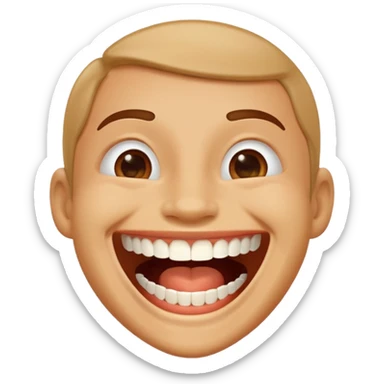 Laughing face sticker