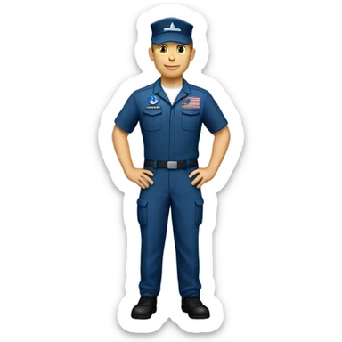 United States, Air Force military mechanic Caucasian male sticker