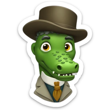 Sir crocodile sticker