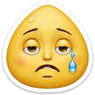 a very tired emoji crying sticker