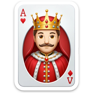 Solitaire card king sticker