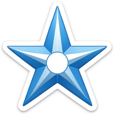 blue verified symbol with white tick in center, 12 corner shape sticker