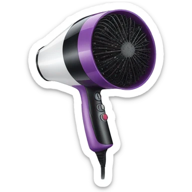 Hairdryer with diffuser sticker