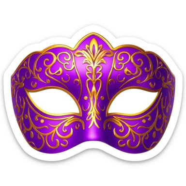purple carnival masks sticker