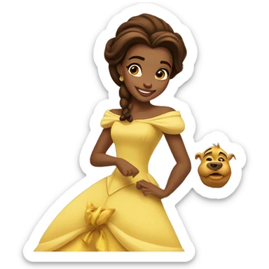 beauty and the beast belle sticker