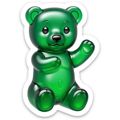 dark emerald gummy bear sticker