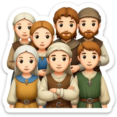 medieval peasants  sticker
