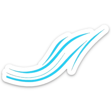 speed blur with wind streaks sticker