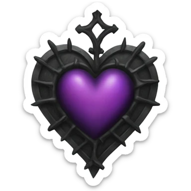 Gothic heart sticker