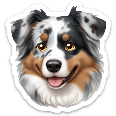 Blue merle australian shepherd Blue eye, brown eye sticker