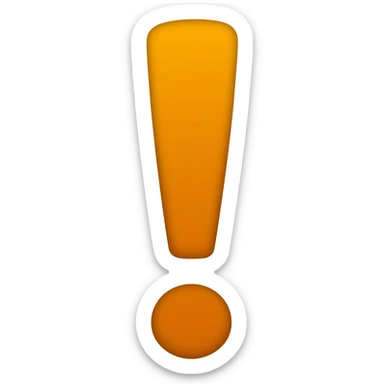 Exclamation point sticker