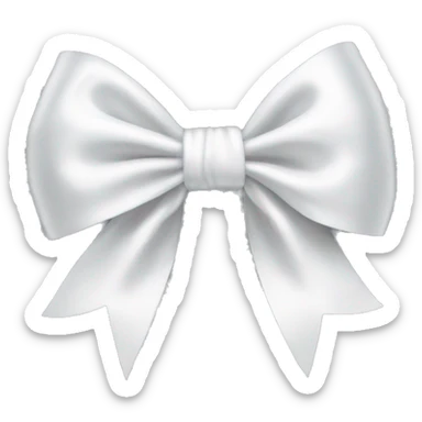 white satin bow sticker