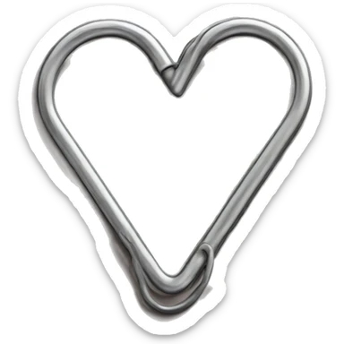 paper clip heart sticker