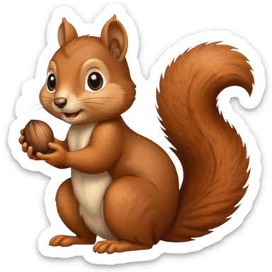 squirrel with a lot of work sticker