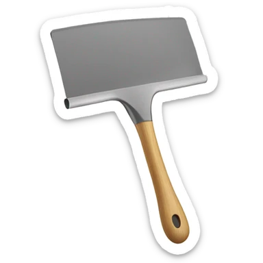 squeegee with long wooden handle sticker