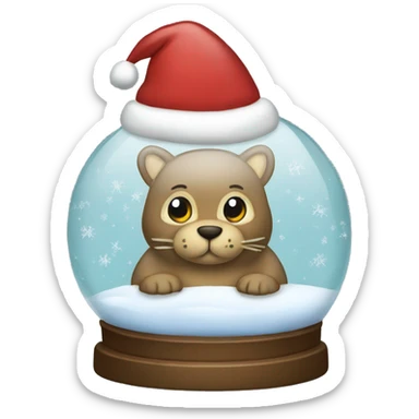 Christmas snowglobe sticker