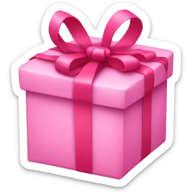 Pink heart present sticker