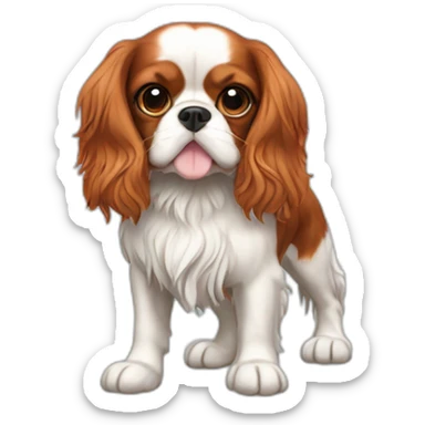  Cavalier King Charles Spaniel full body sticker
