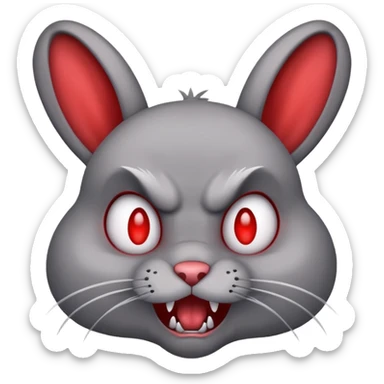 A rabid bunny sticker