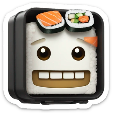 Sushi bento box robot sticker