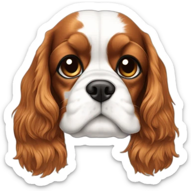 cavalier king charle noir et blanc sticker