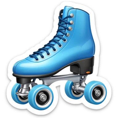 Blue roller skates sticker