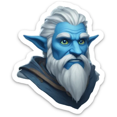 smug firbolg spectral giant blue sticker