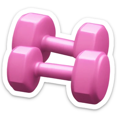 Two light pink dumbbells  sticker