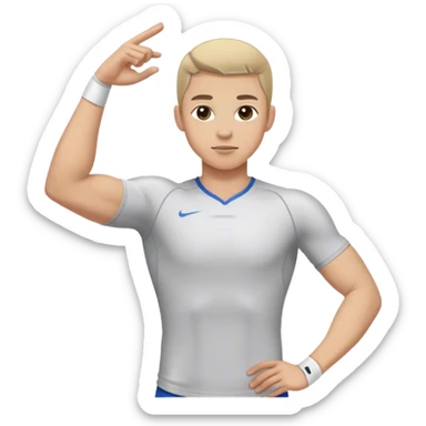 athlete T pose with straight elbow sticker