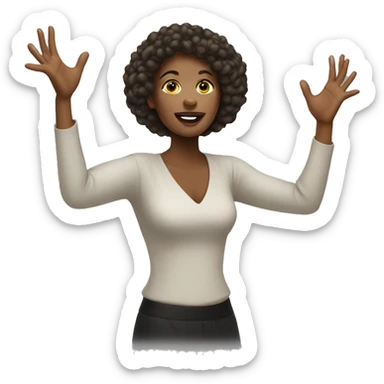 lady manifesting  sticker