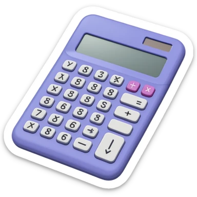 blank blueish LILAC CALCULATOR sticker
