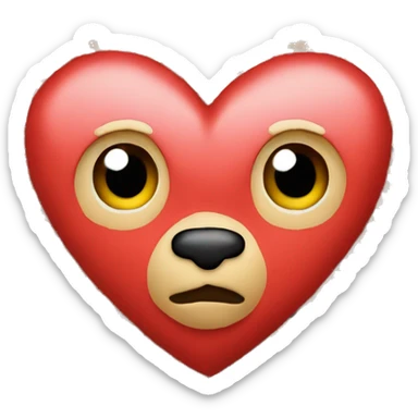 Red and Cheetah Print heart sticker