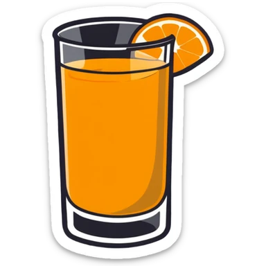 double stuffed orange juice sticker