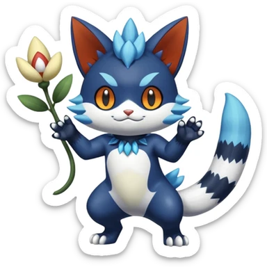 Sprigatito-Meowstic-Floragato-Meowscarada-Torracat-Pokémon-Fakémon-hybrid-fusion-creature (full body) sticker