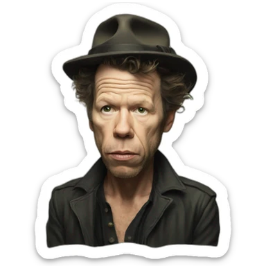 tom waits sticker