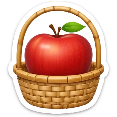  bamboo-basket apple sticker