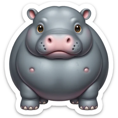Fat hippo’s bum sticker