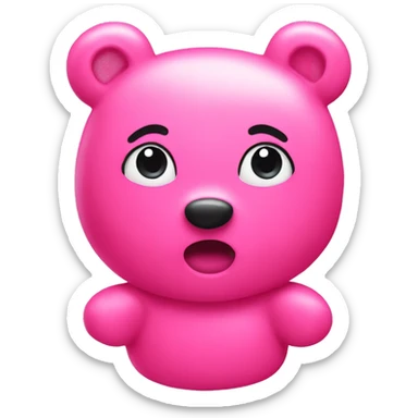 Pink gummy bear trendy sticker