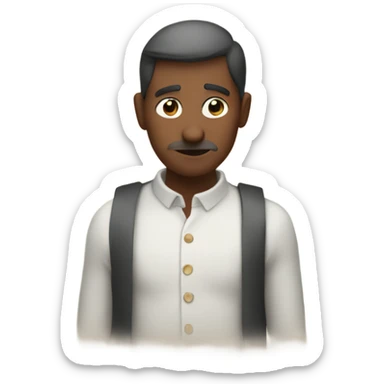 man looking at arrows growing up with a vinocular sticker