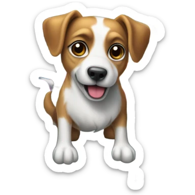 Dog playing pool sticker