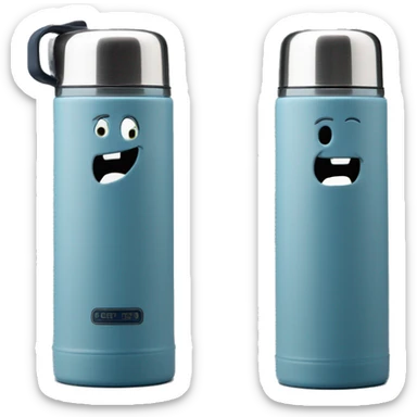 Haze blue Stanley thumbler thermos with handle sticker