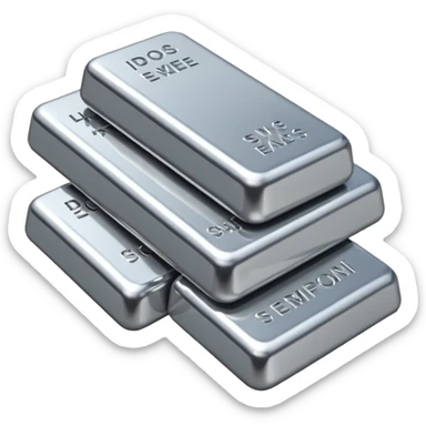 silver bars, silver text sticker