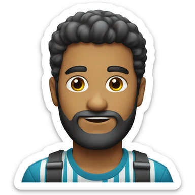 alumno con barba sticker