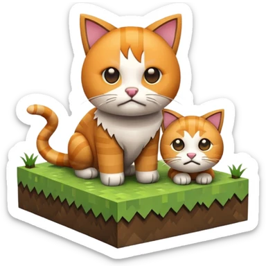 minecraft cats  sticker