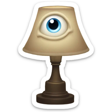 Lamp with eyeballs sticker