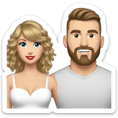 Taylor swift + travis kelce sticker